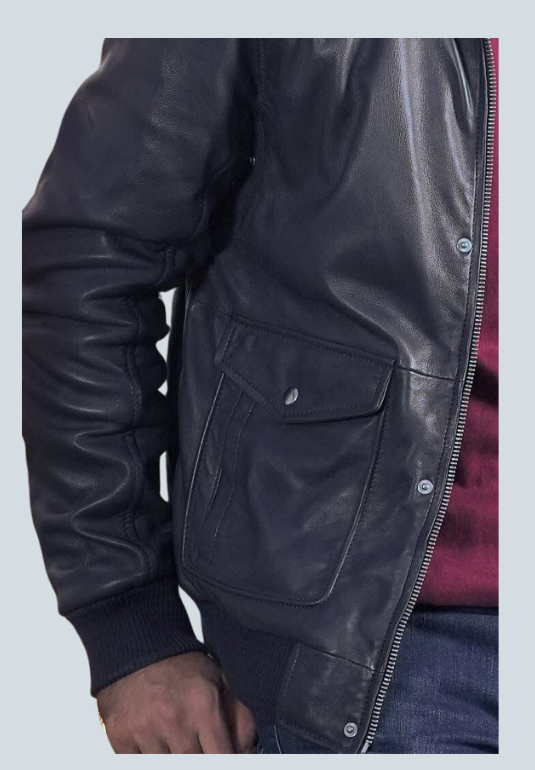 John Cafe Racer Black Biker Leather Jacket